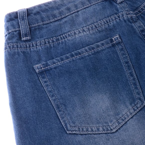 High Waist Ripped Boyfriend Jeans - Picture 10 of 11